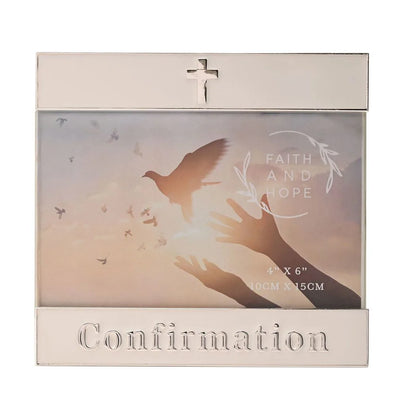 Faith & Hope Enamel & Silver Frame - Confirmation