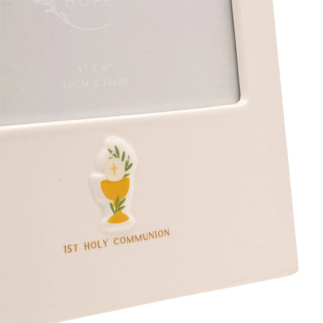 Faith & Hope Ceramic Frame 6'' x 4'' - Communion
