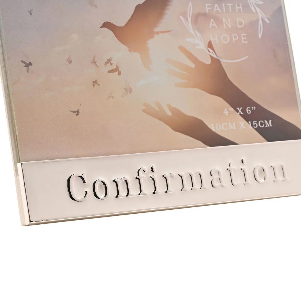 Faith & Hope Enamel & Silver Frame - Confirmation