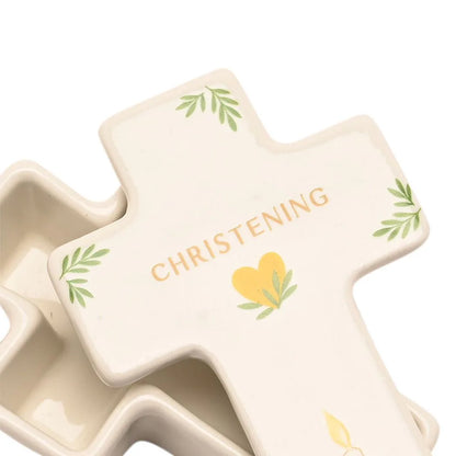Faith & Hope Cross Trinket Box - Christening