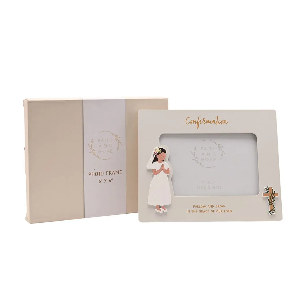 Faith & Hope Photo Frame 6'' x 4'' - Confirmation Girl