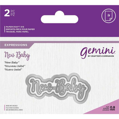 Gemini New Baby Words Metal Die