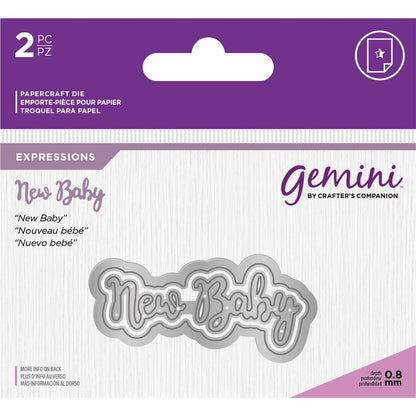 Gemini New Baby Words Metal Die