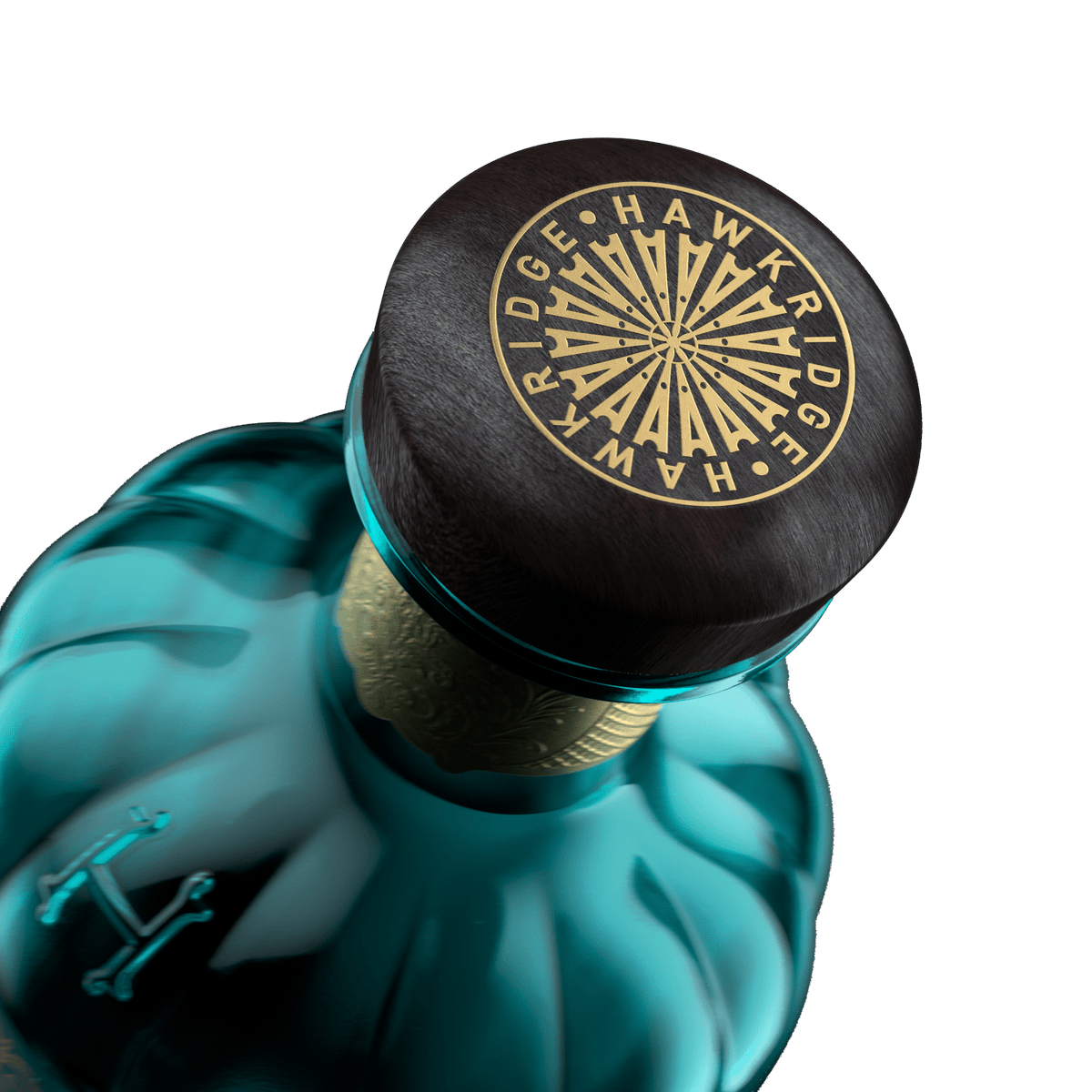 Black screw-top cap with gold Hawkridge crest seal