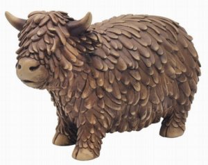 Hughie Highland Cow Figurine Leonardo Collection Extra Large