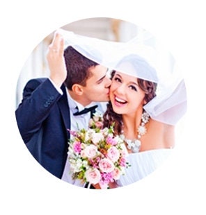 Personalised Round Photo Coasters ~ Christmas / Weddings / Birthdays / Holidays