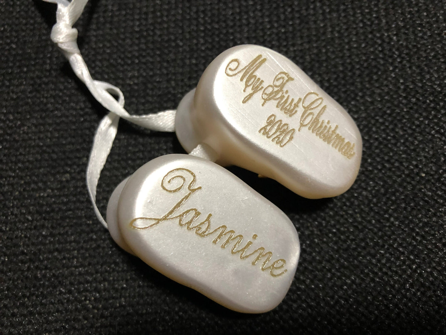 Babys First Christmas / Christening Personalised Baby Booties Hanging Ornament ~ Gift ~ Decoration