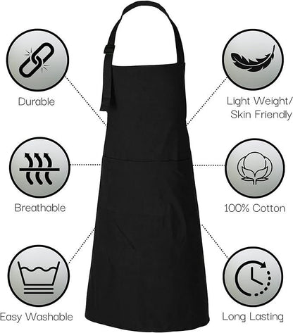 Personalised Printed Cotton Apron With Pockets - Grandma