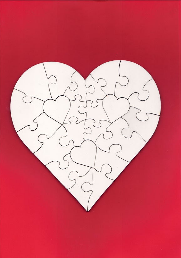 Personalised Wooden Heart Photo Jigsaw ~ Christmas, Birthdays, Baby, Weddings, Holidays