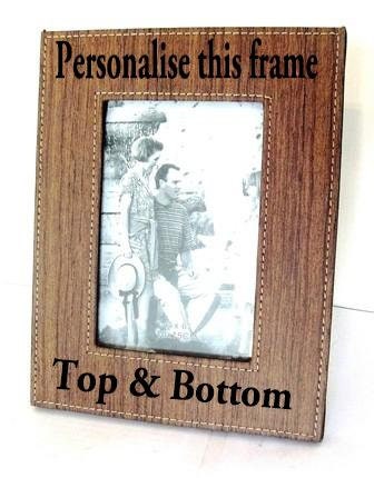 Personalised PU Leather Photo Frame ~ 6" X 8"