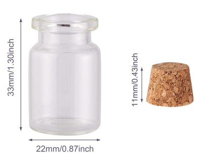 Crystal/Gemstone Wishing/Healing Bottle - Relaxation/meditation/jewellery - Medium