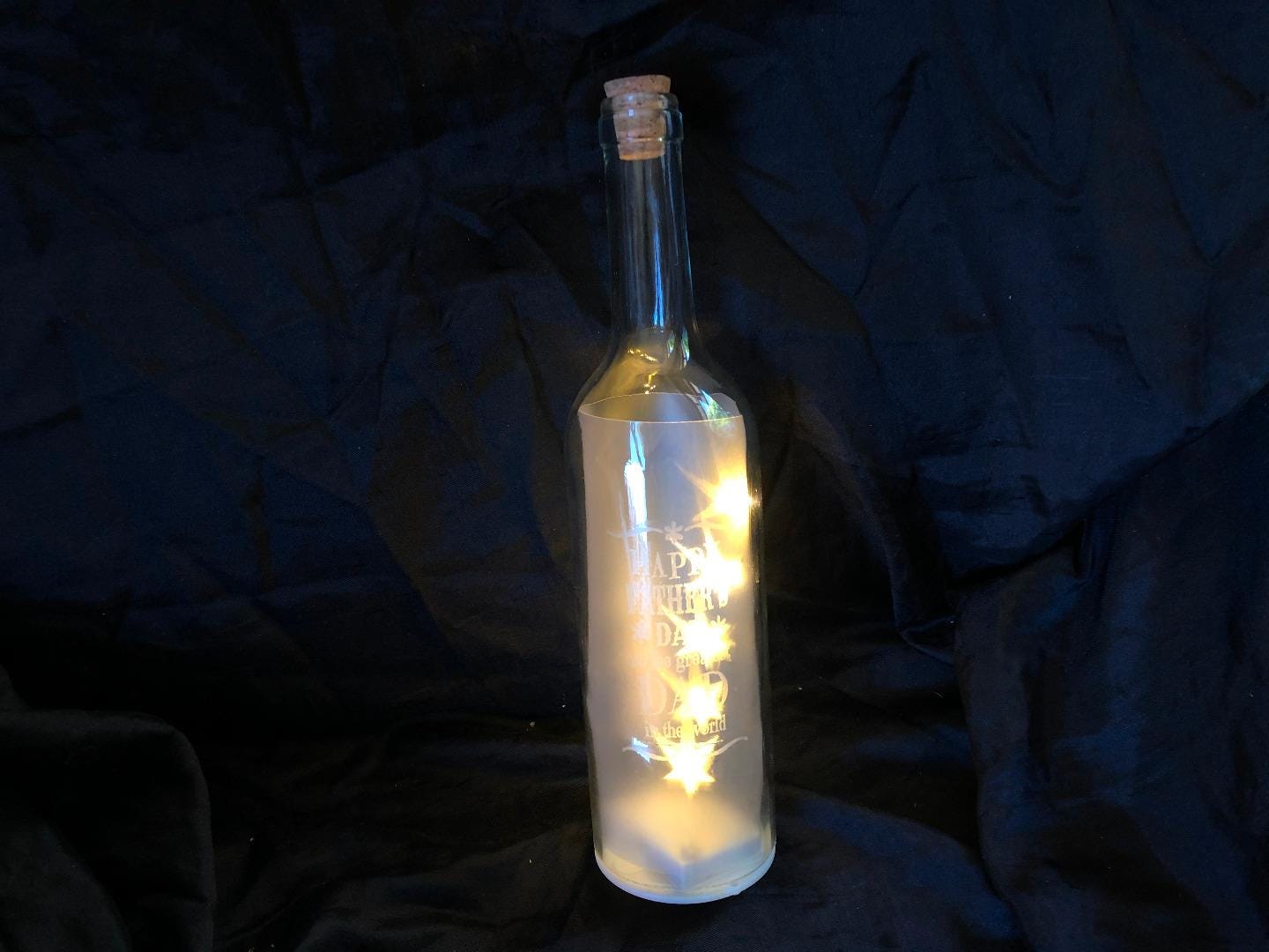 Led Bottle Light - Personalised - Fathers Day