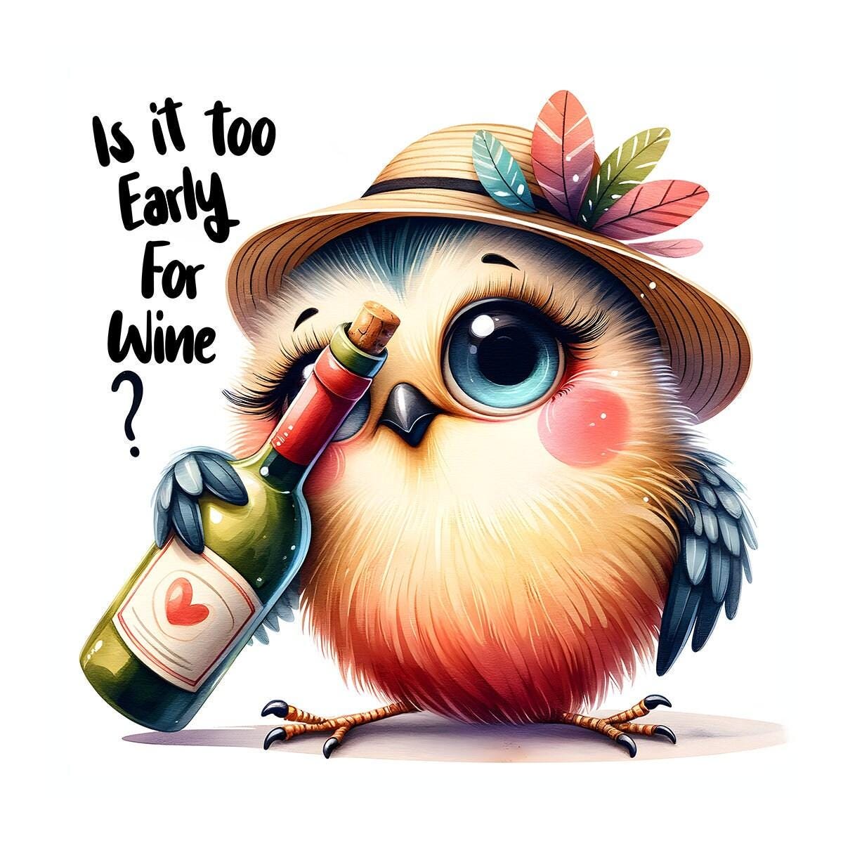 Wine Themed Round Coasters - Is it Too Early For Wine?