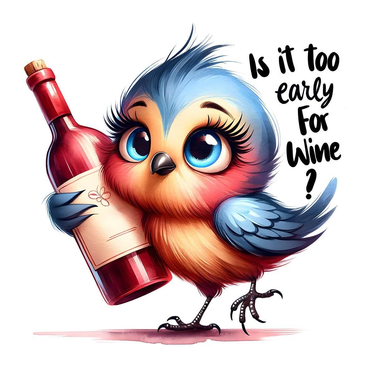 Wine Themed Round Coasters - Is it Too Early For Wine?