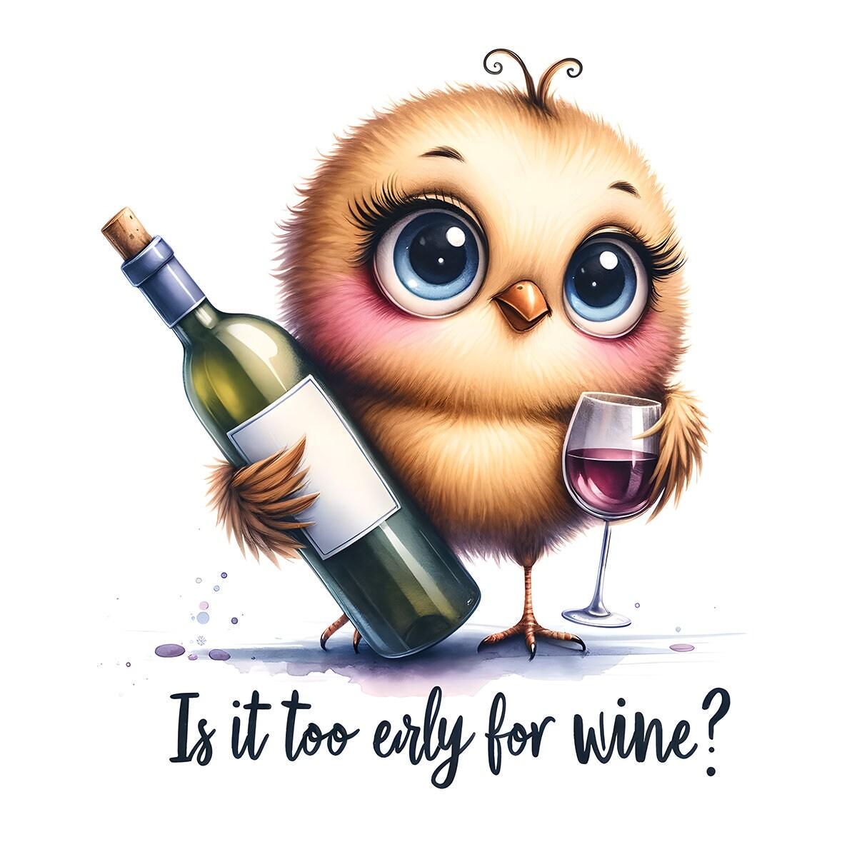 Wine Themed Round Coasters - Is it Too Early For Wine?