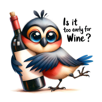 Wine Themed Square Coasters - Is it Too Early For Wine?