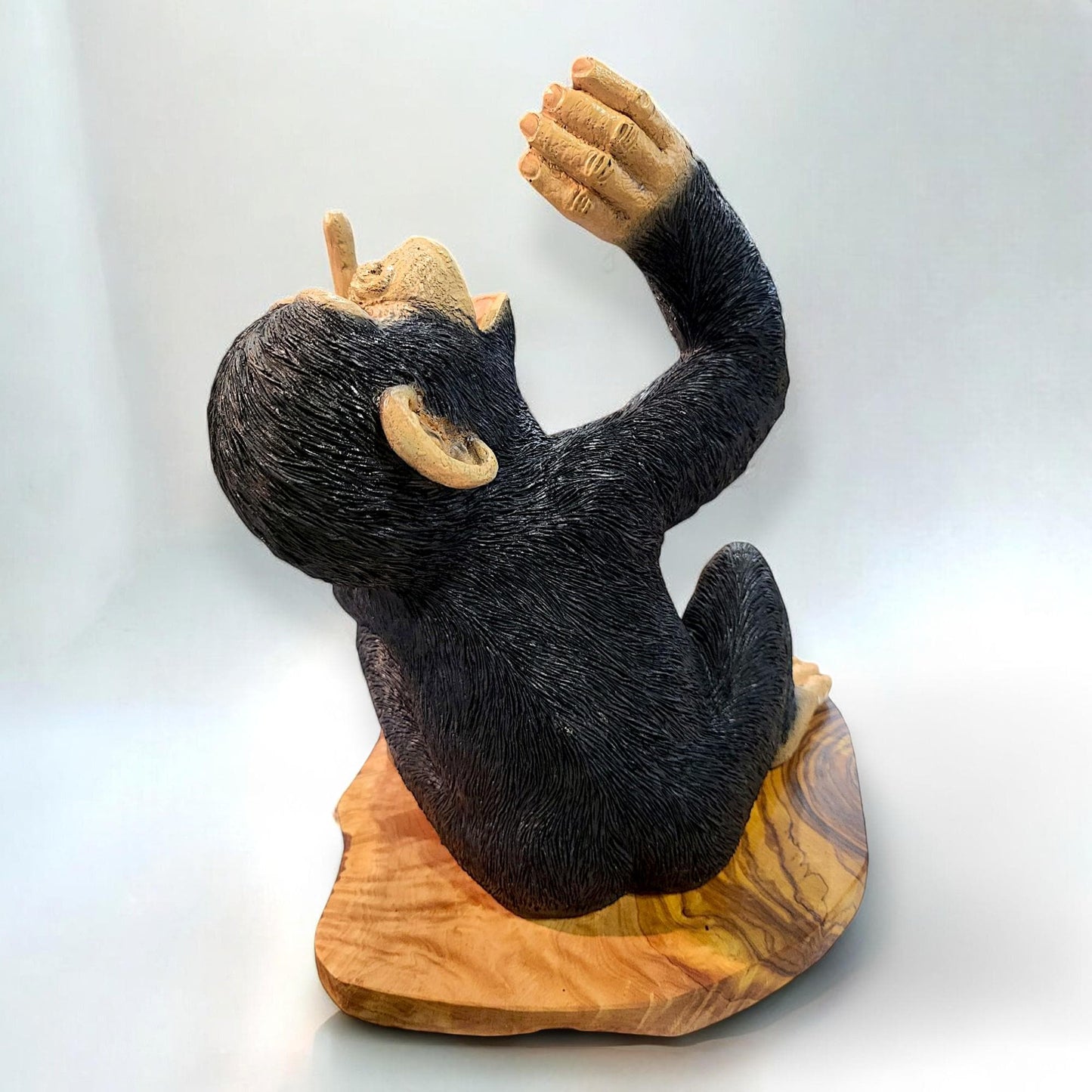 Monkey Bottle Holder on Olive Wood Base