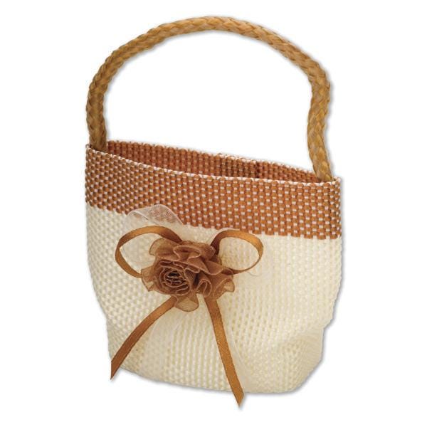 Woven Bucket Bag with Bow