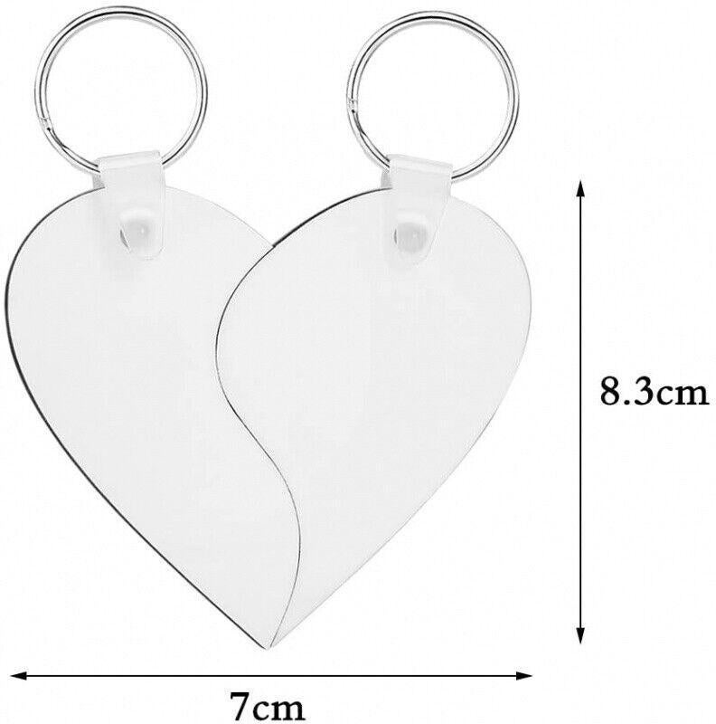 Personalised Puzzle Heart Photo Key Ring Key Chain