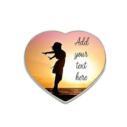 Personalised Metal Heart Photo Fridge Magnet