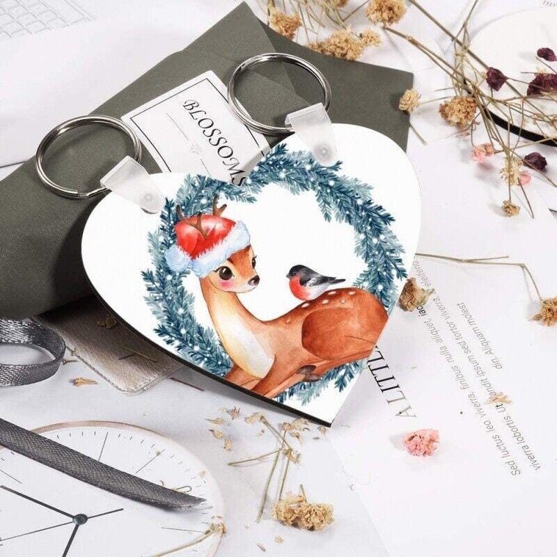 Personalised Puzzle Heart Photo Key Ring Key Chain