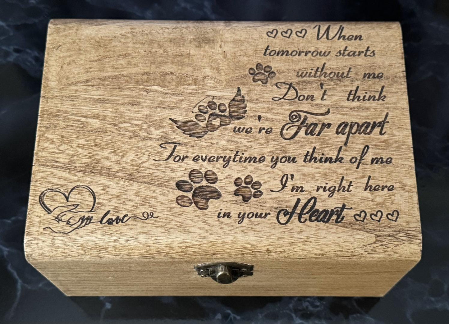 Personalised Pet Memorial Treasure Chest