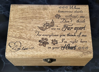 Personalised Pet Memorial Treasure Chest