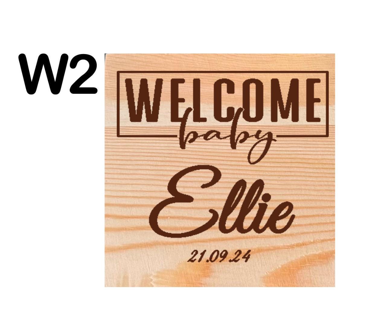 Personalised Set Of 2 Pine Abcd Childs Square Boxes