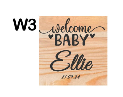 Personalised Set Of 2 Pine Abcd Childs Square Boxes