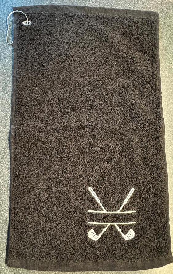 Personalised Luxury Golf Towel - Clubs Design - Assorted Colours