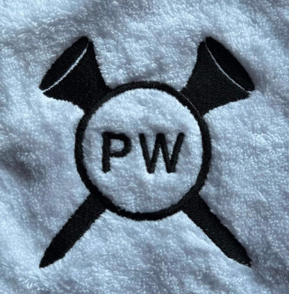 Personalised Luxury Golf Towel - Assorted Colours - Tees Design