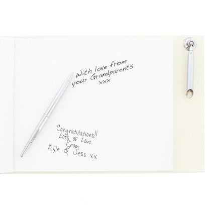 Personalised Anniversary Hardback Guest Book & Pen Set ~ 25th 40th 50th