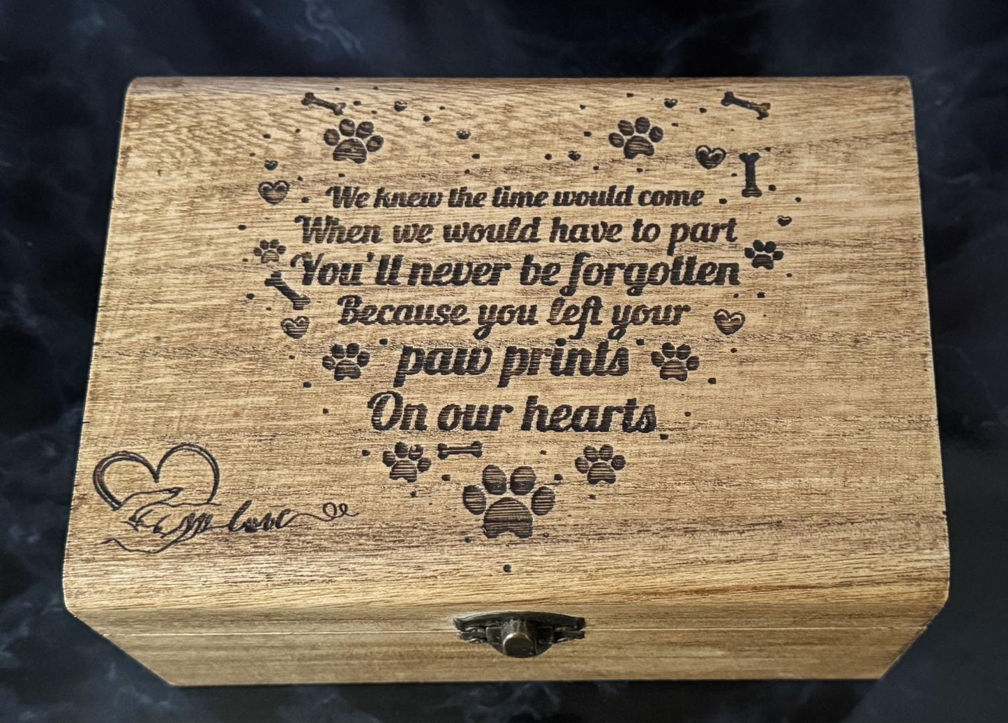 Personalised Pet Memorial Treasure Chest