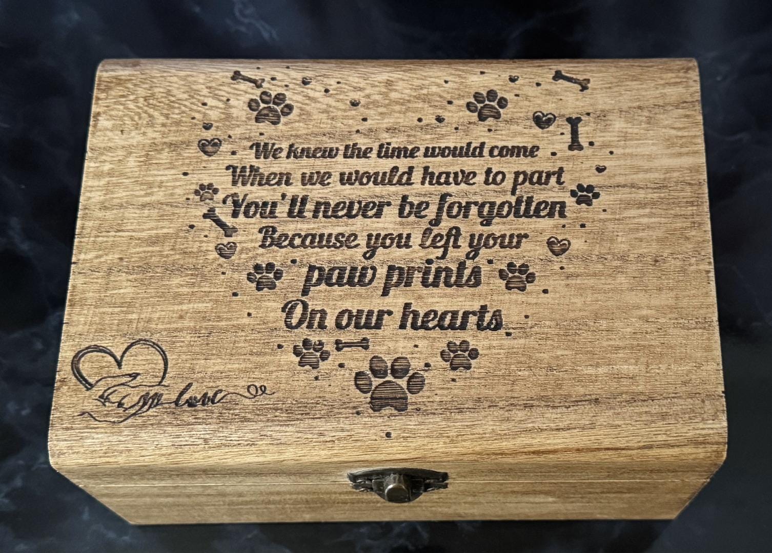 Personalised Pet Memorial Treasure Chest