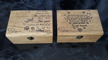 Personalised Pet Memorial Treasure Chest