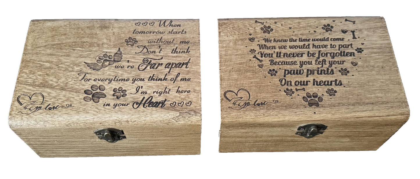 Personalised Pet Memorial Treasure Chest