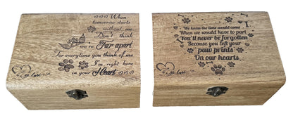 Personalised Pet Memorial Treasure Chest