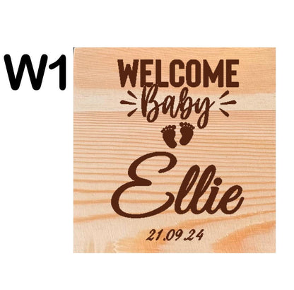 Personalised Set Of 2 Pine Abcd Childs Square Boxes