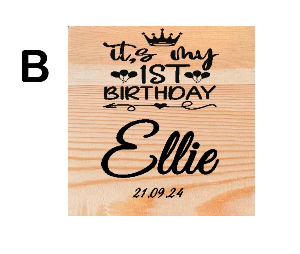 Personalised Set Of 2 Pine Abcd Childs Square Boxes