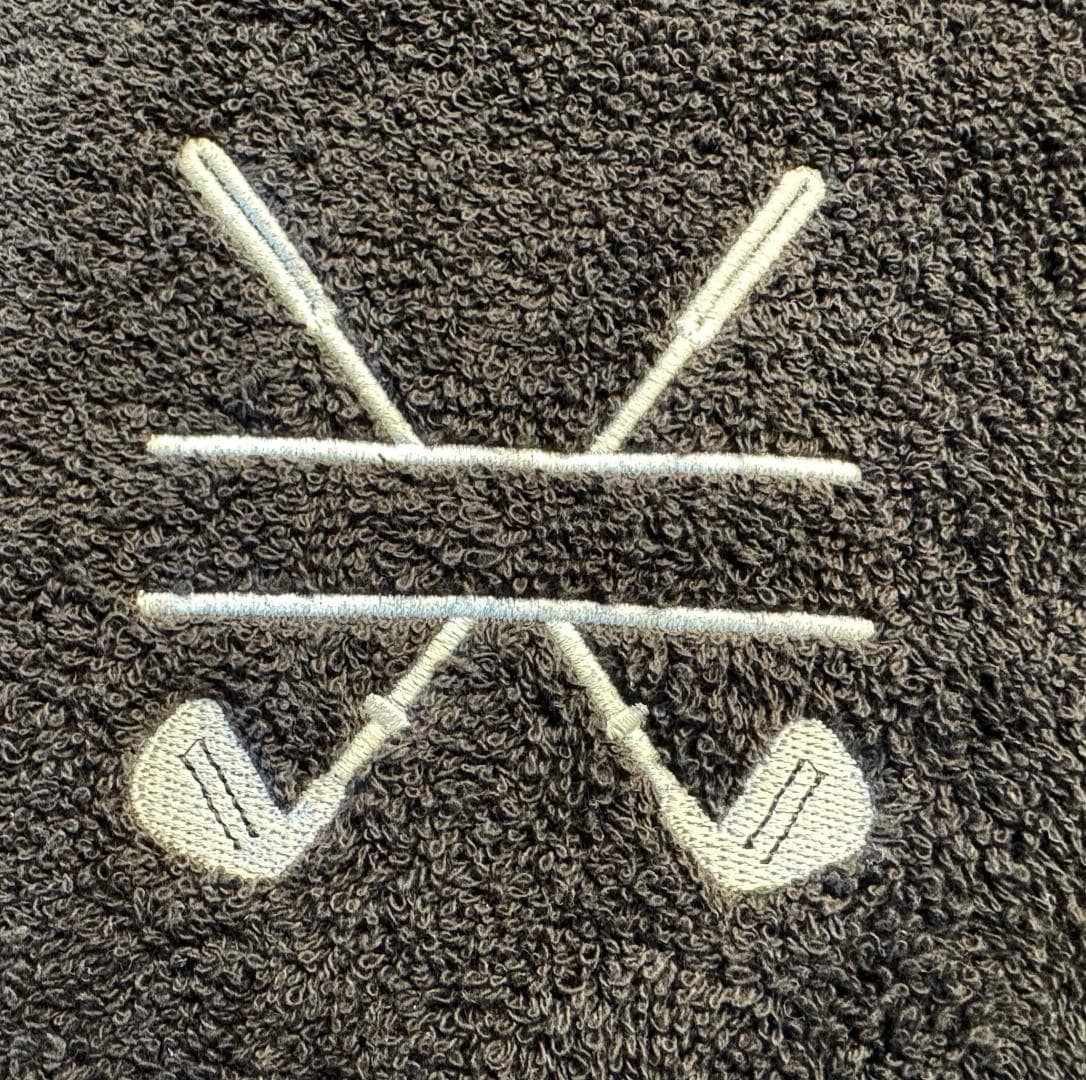 Personalised Luxury Golf Towel - Clubs Design - Assorted Colours