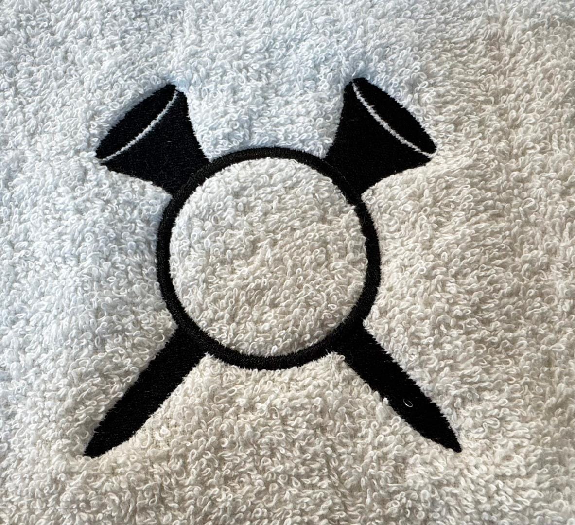 Personalised Luxury Golf Towel - Assorted Colours - Tees Design