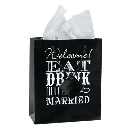 Eat Drink & Be Married Gift Bag - Pack Of 12
