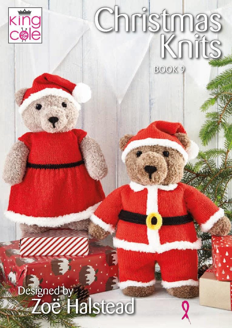King Cole Pattern Book - Christmas Knits Book 9 - Teddy Bear Costumes