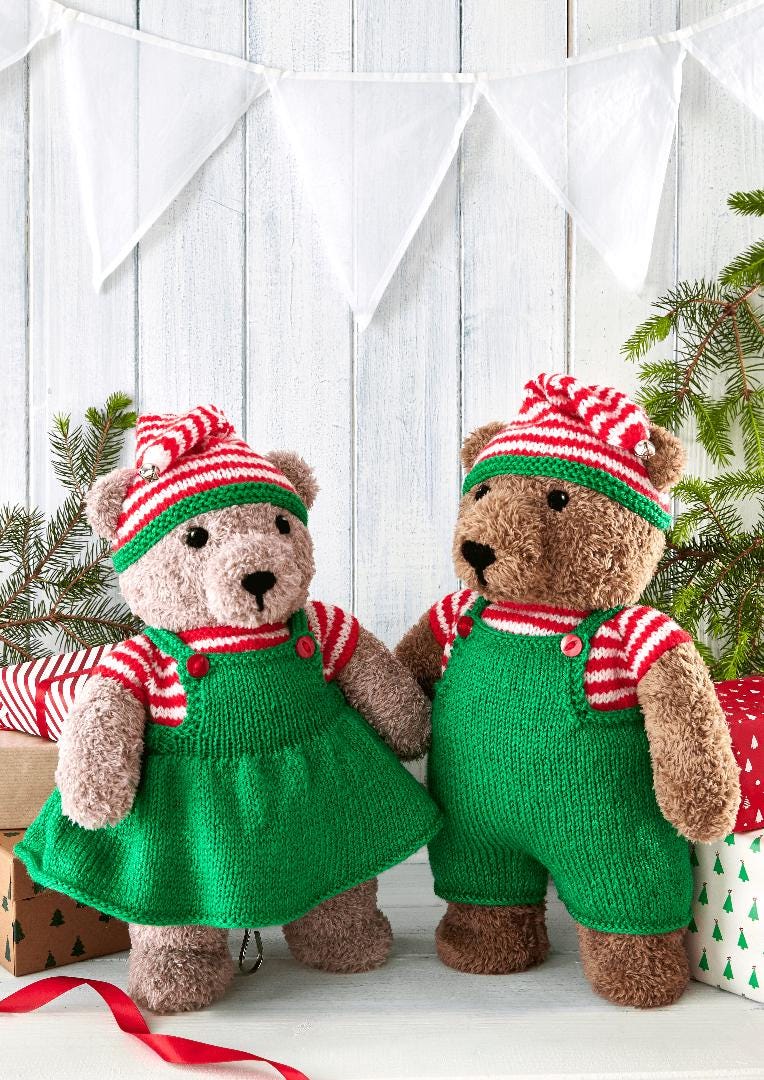 King Cole Pattern Book - Christmas Knits Book 9 - Teddy Bear Costumes