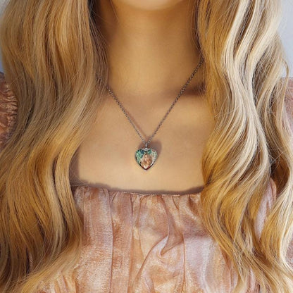 Personalised Heart Shaped Silver Memorial Photo Locket & Chain