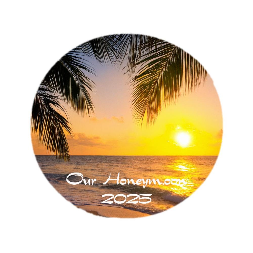 Personalised Circular Fridge Magnet Size 63mm