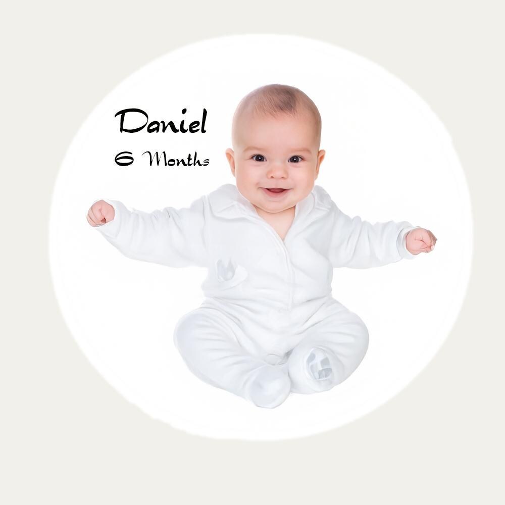 Personalised Circular Fridge Magnet Size 63mm
