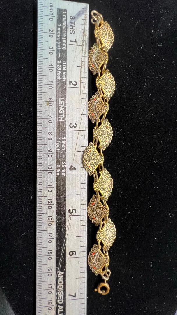 Vintage Gold Tone Fancy Bracelet - Circa 1950's