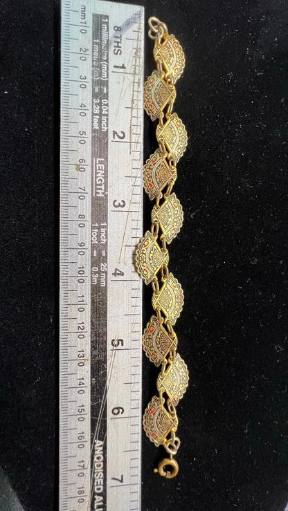 Vintage Gold Tone Fancy Bracelet - Circa 1950's