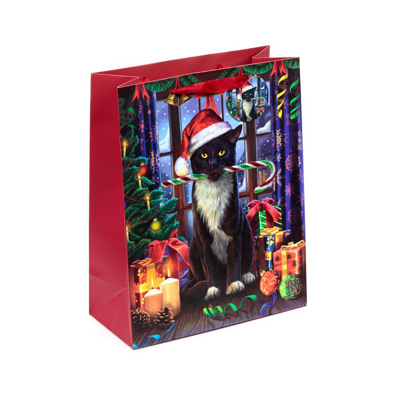 Lisa Parker Christmas Krampus Cat Gift Bag - Medium or Large